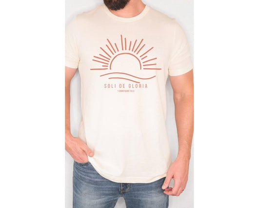 Soli Deo Gloria Minimal Sunrise Graphic Tee, Unisex