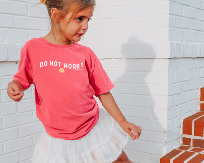 Do Not Worry Boho Flower Kids T-Shirt, Comfort Colors®