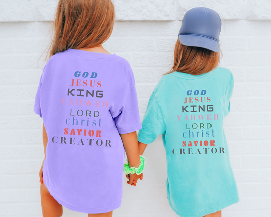 Names of God Kids T-Shirt, Comfort Colors®