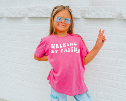 Walking by Faith Kids Tee, Comfort Colors®