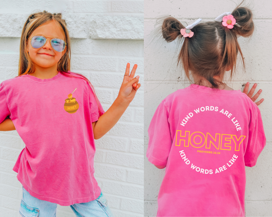 Words Are Like Honey Kids T-Shirt, Comfort Colors®